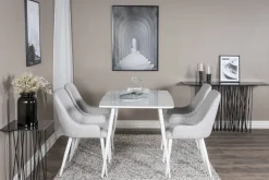 Polar Matgrupp 120 cm Rektangulär med 4 Plaza stolar