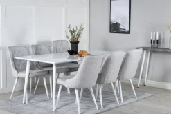 Polar Matgrupp 180 cm Rektangulär med 6 Velvet Deluxe stolar