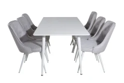 Polar Matgrupp 180 cm Rektangulär med 6 Velvet Deluxe stolar