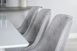 Polar Matgrupp 180 cm Rektangulär med 6 Velvet Deluxe stolar