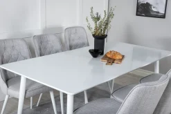 Polar Matgrupp 180 cm Rektangulär med 6 Velvet Deluxe stolar