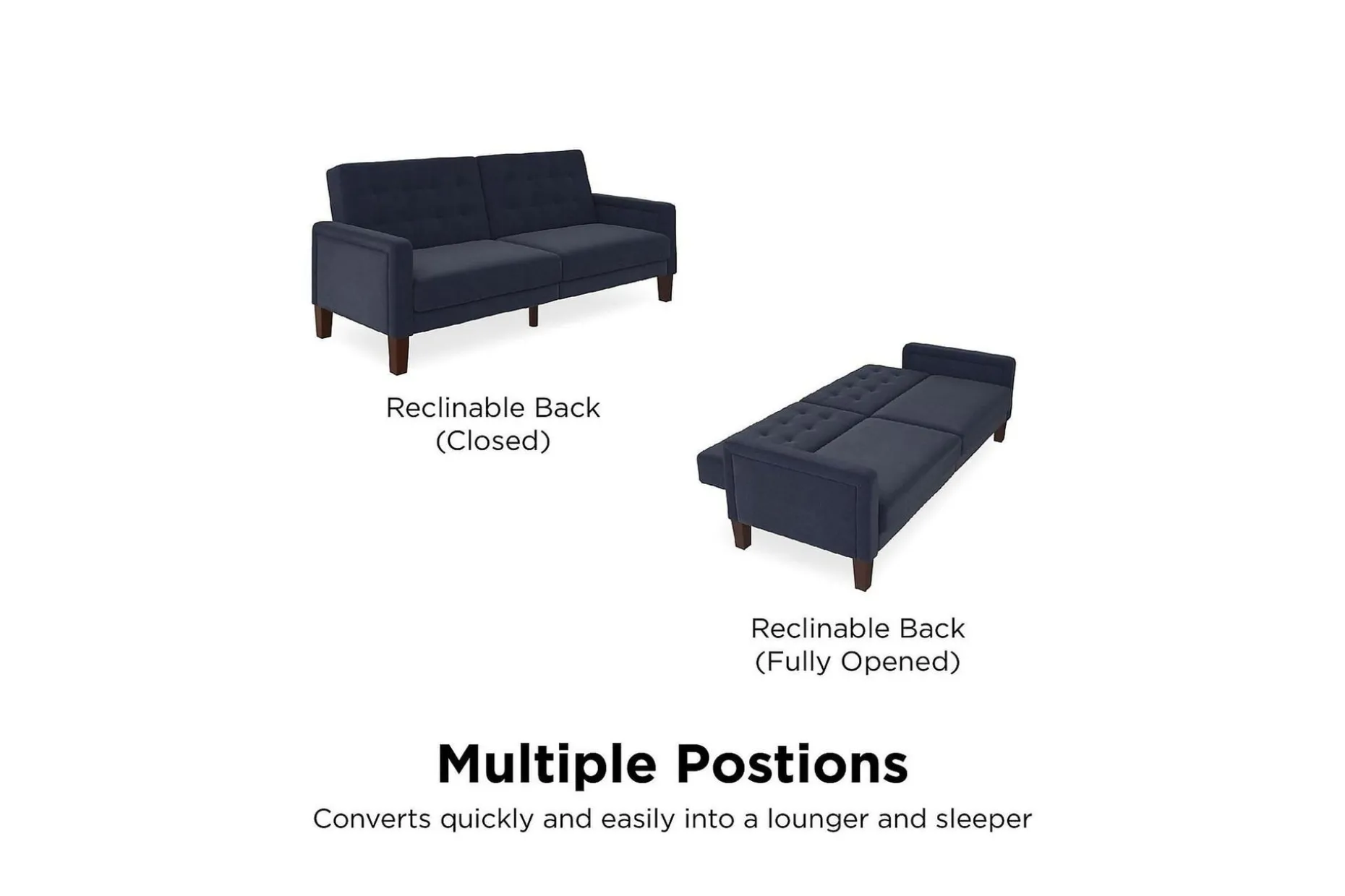 Porter 2-sits Bäddsoffa Linneblå