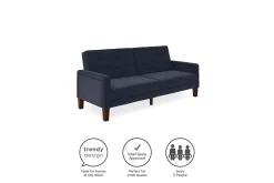 Porter 2-sits Bäddsoffa Linneblå