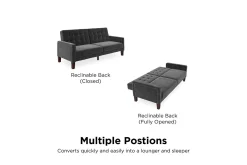 Porter 2-sits Bäddsoffa Sammet/Grå