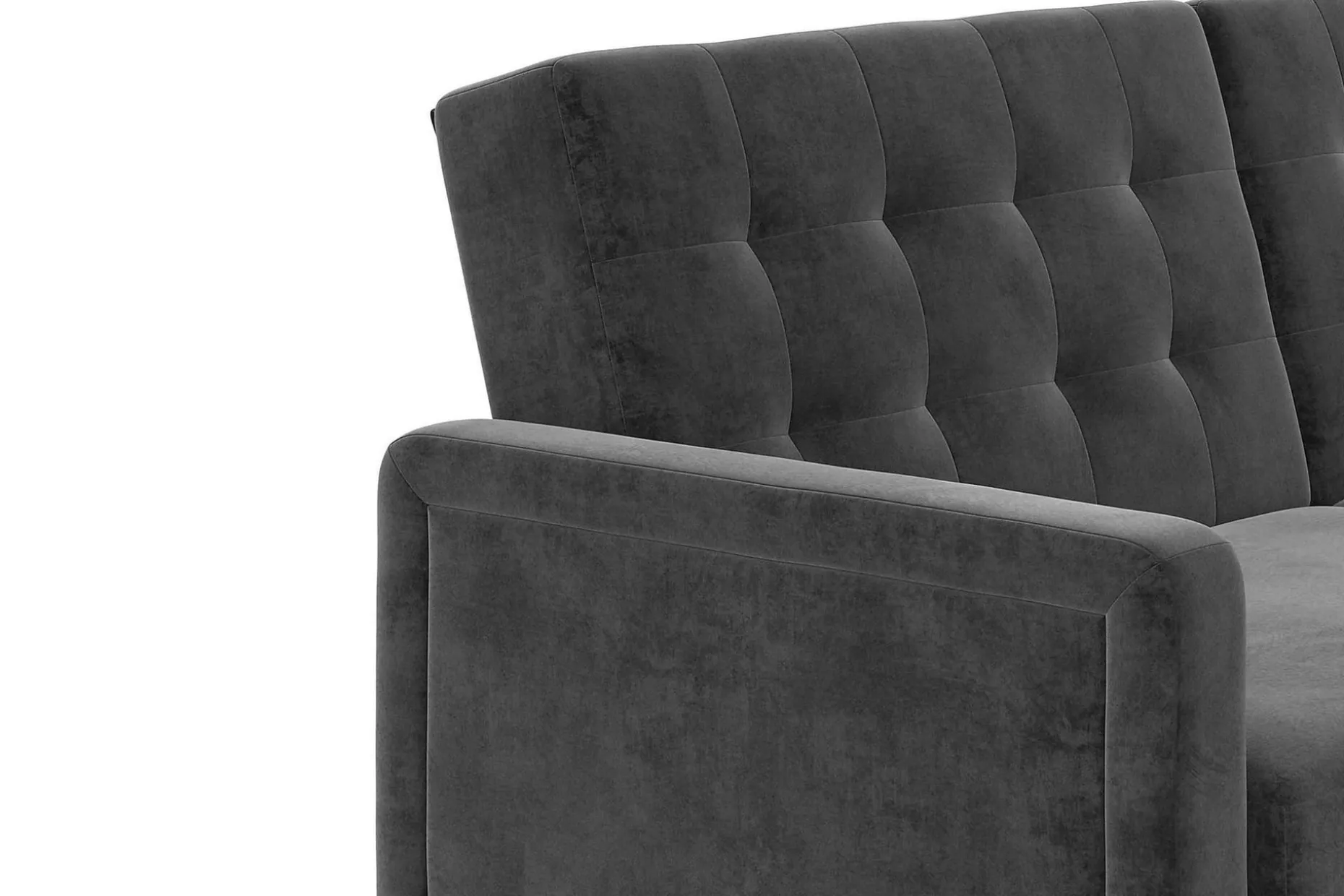 Porter 2-sits Bäddsoffa Sammet/Grå