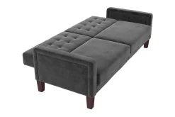 Porter 2-sits Bäddsoffa Sammet/Grå