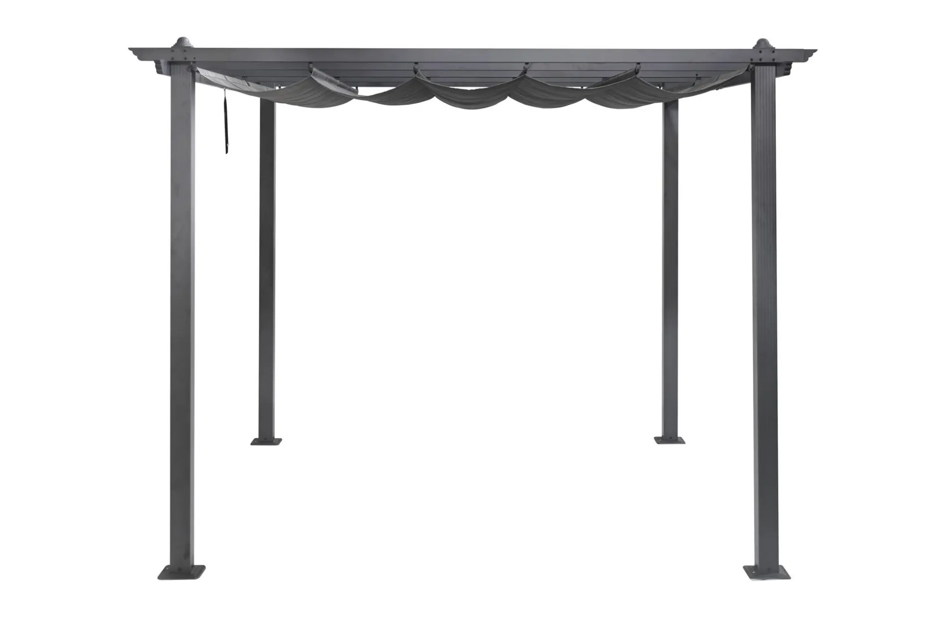 Porto Pergola 3x3 m i aluminium med tak för solskydd