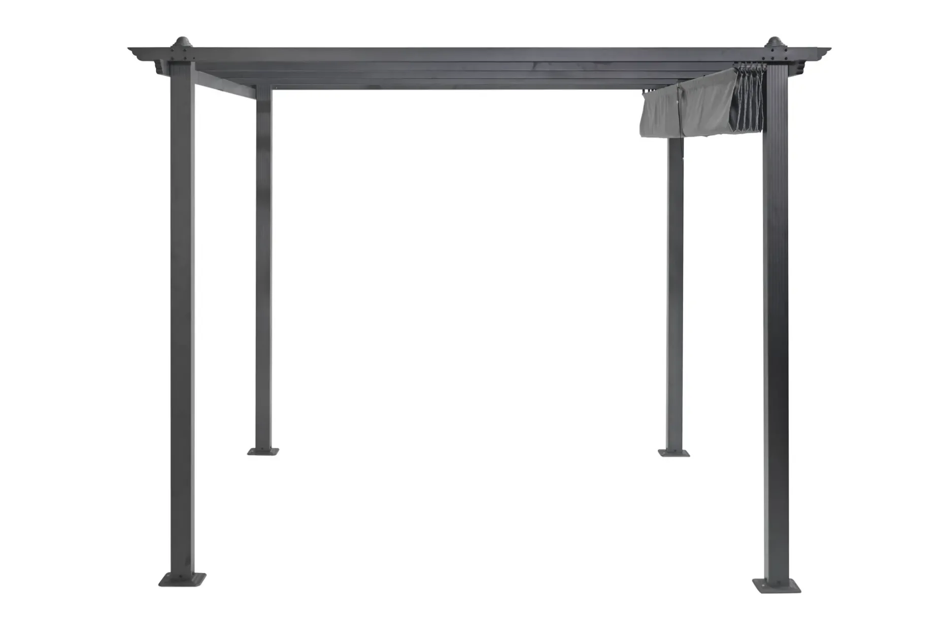 Porto Pergola 3x3 m i aluminium med tak för solskydd