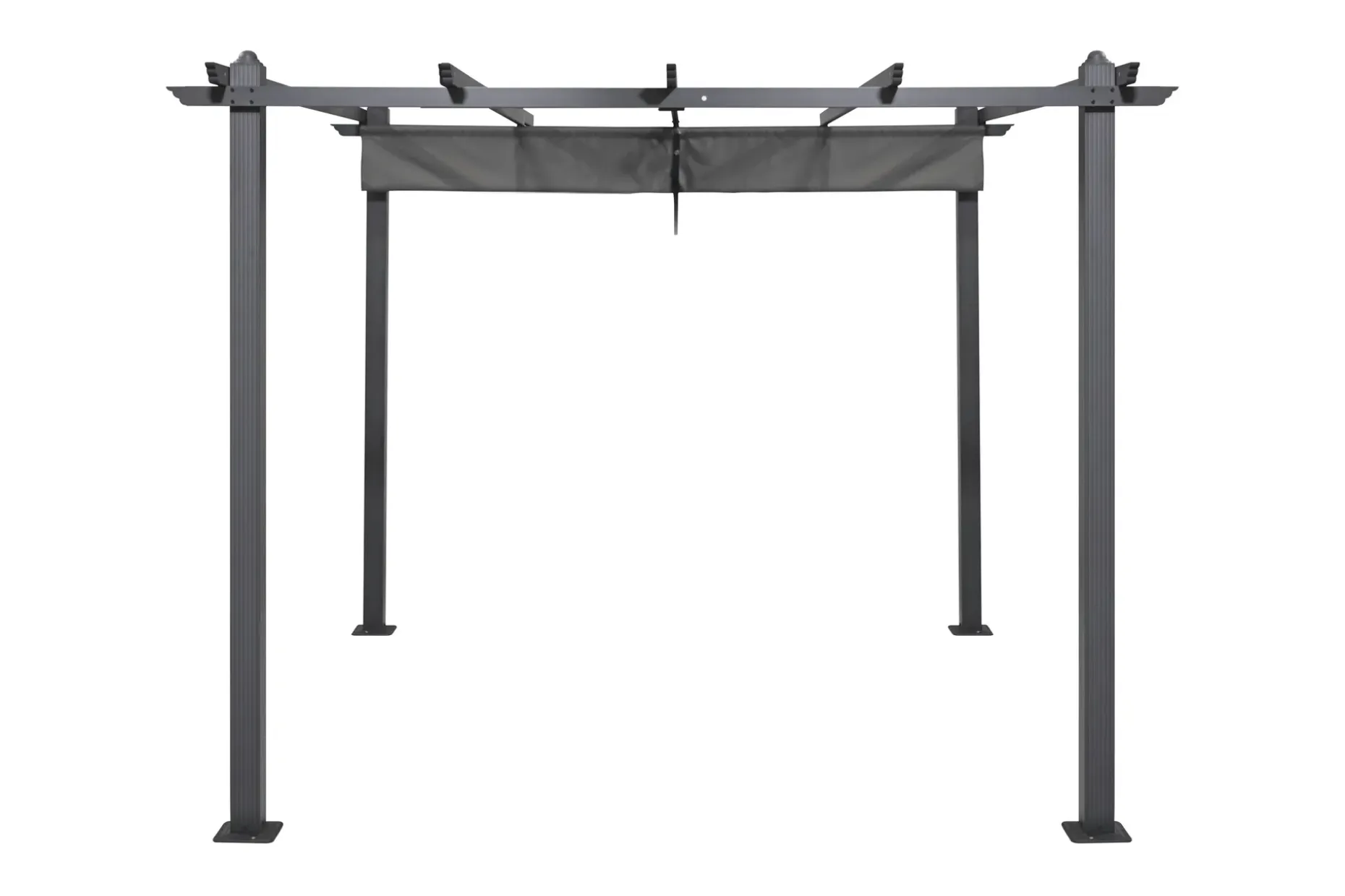 Porto Pergola 3x3 m i aluminium med tak för solskydd