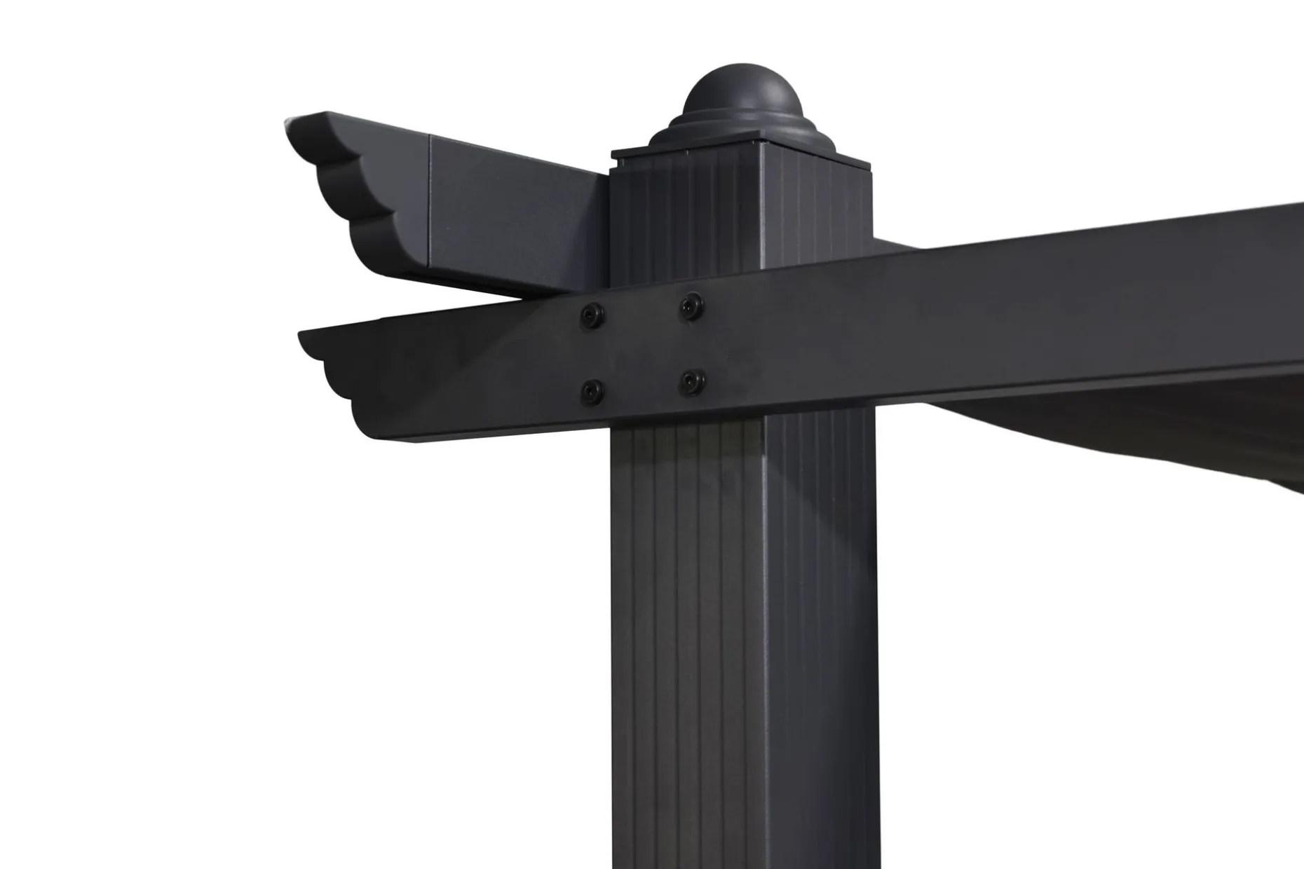 Porto Pergola 3x3 m i aluminium med tak för solskydd