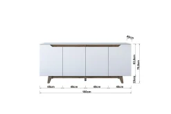 Porzic Konsollbord 180 cm