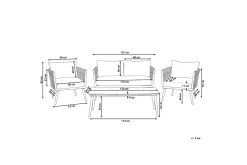 Preveza Loungegrupp Utomhus 120 cm