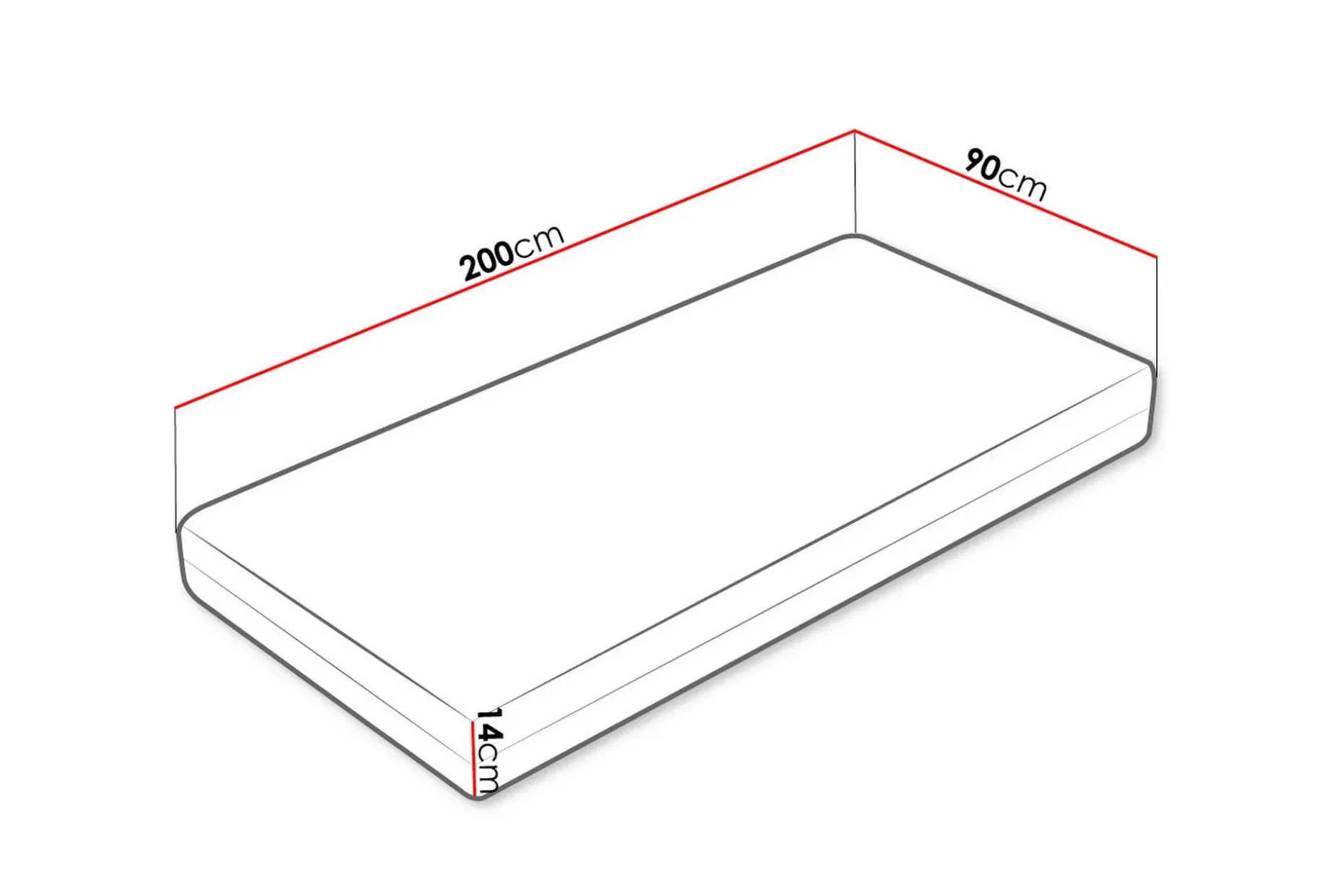 Profi Madrass 90x200 cm