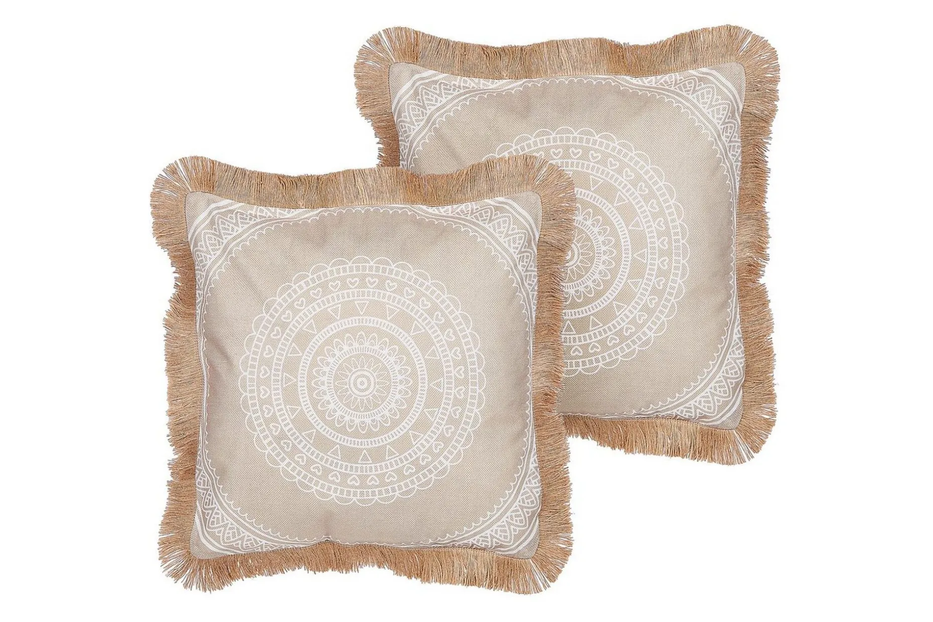 Prydnadskuddar Agrimony set om 2 Beige/vit