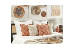 Prydnadskuddar Ceiba Röd/beige