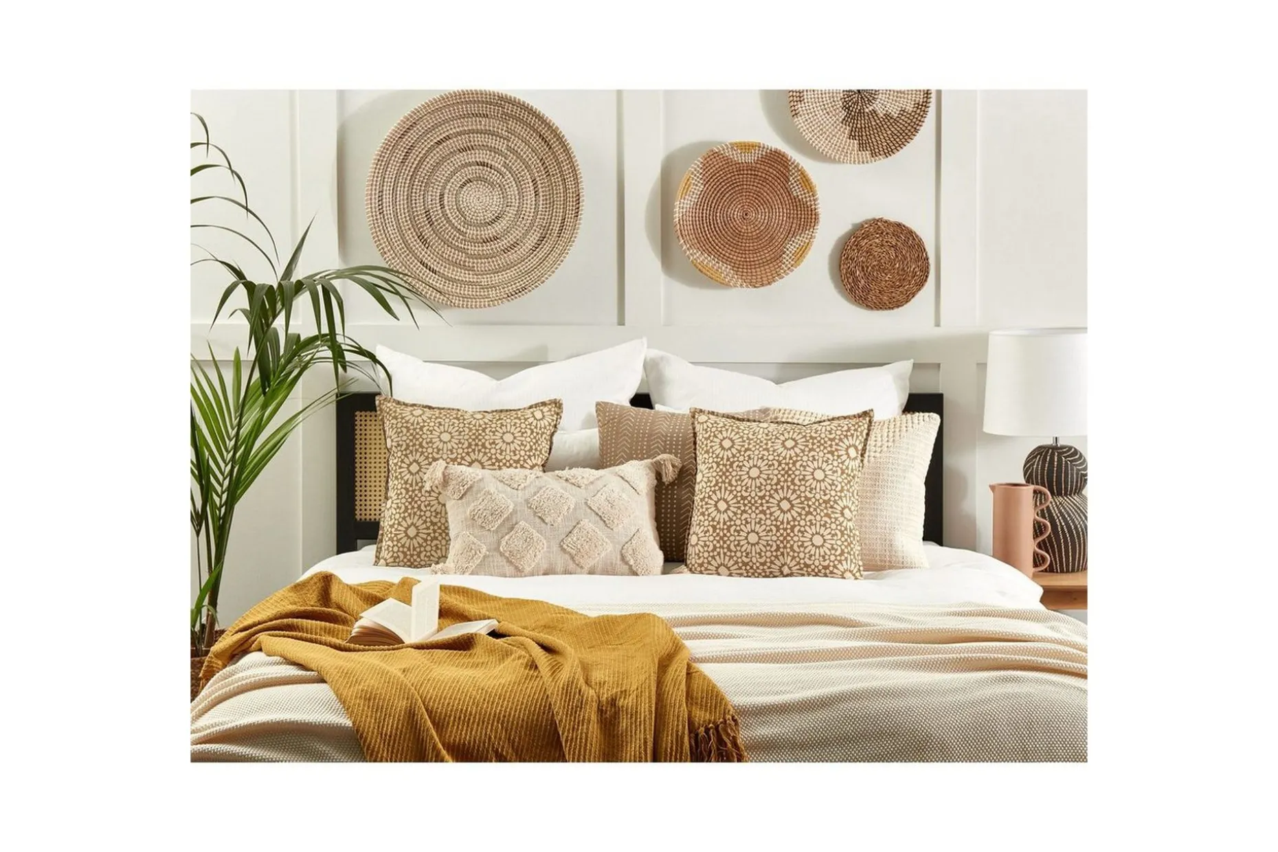 Prydnadskuddar Ceiba set om 2 Beige