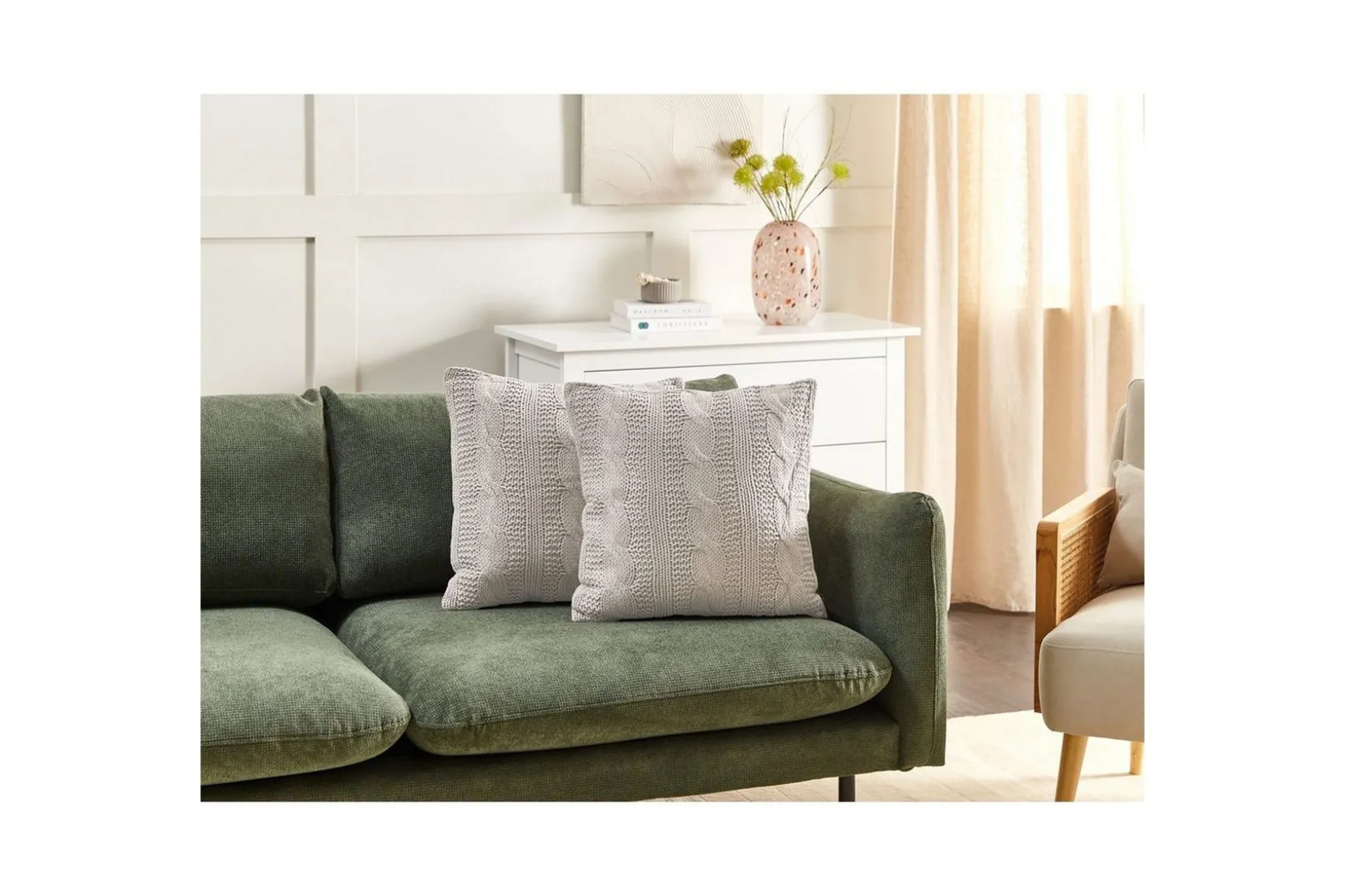 Prydnadskuddar Constylis set om 2 Beige