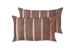 Prydnadskuddar Crodyline set om 2 Brun/Rosa