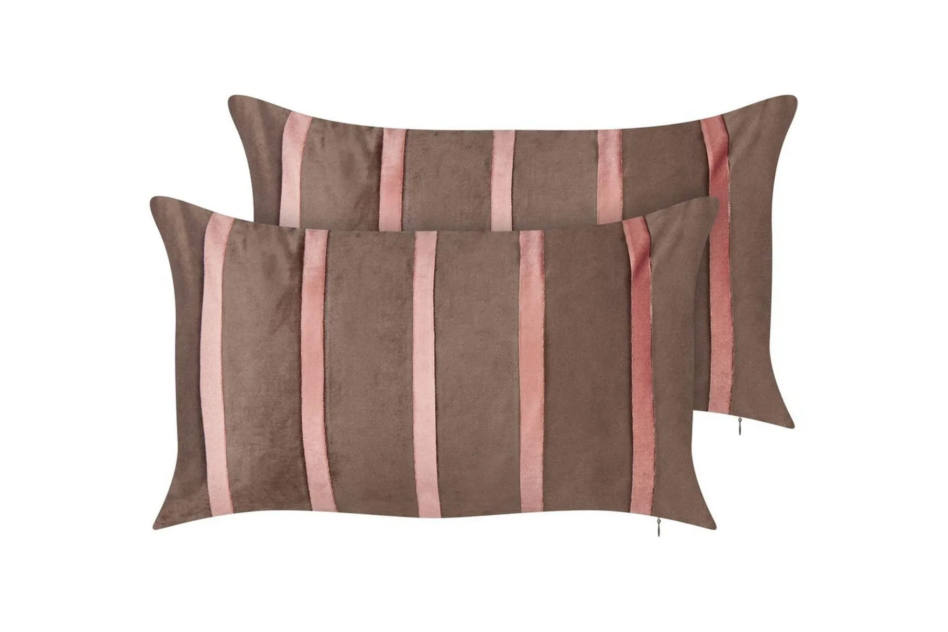 Prydnadskuddar Crodyline set om 2 Brun/Rosa