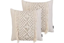 Prydnadskuddar Kalam set om 2 Beige