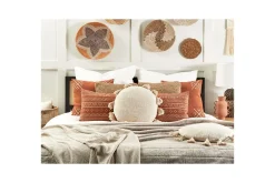 Prydnadskuddar Madia set om 2 Beige