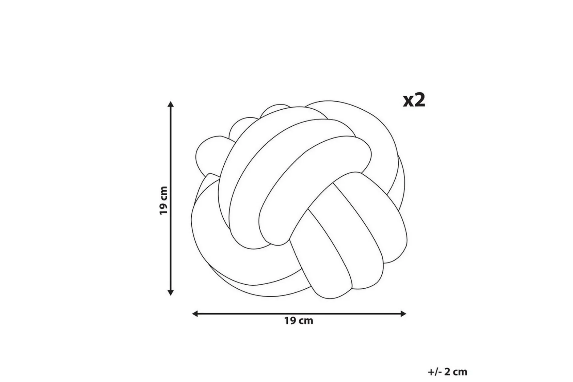 Prydnadskuddar Malni set om 2 Beige