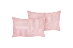 Prydnadskuddar Millet set om 2 Rosa, Rektangulär