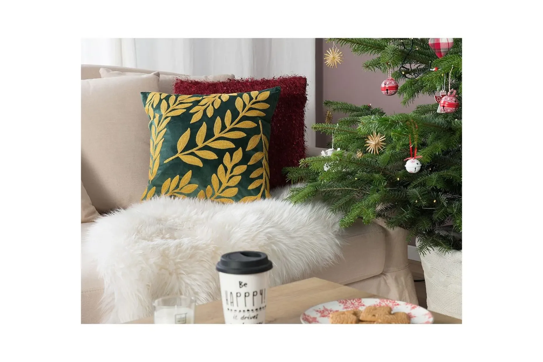 Prydnadskuddar Mistletoe set om 2