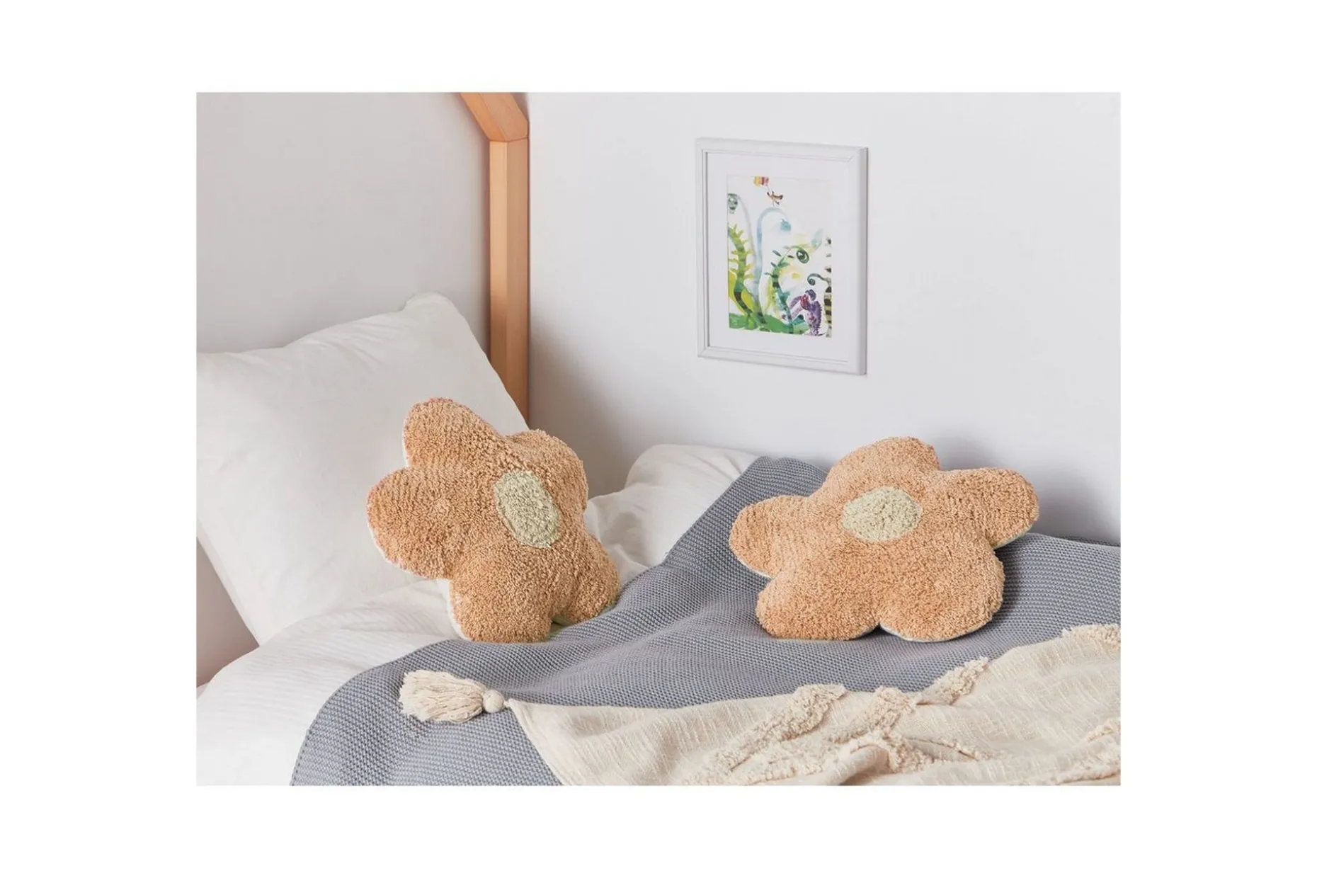 Prydnadskuddar Sorrel set om 2 Rosa/Beige/Vit