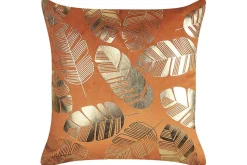 Prydnadskuddar Sunflower set om 2 Orange/guld