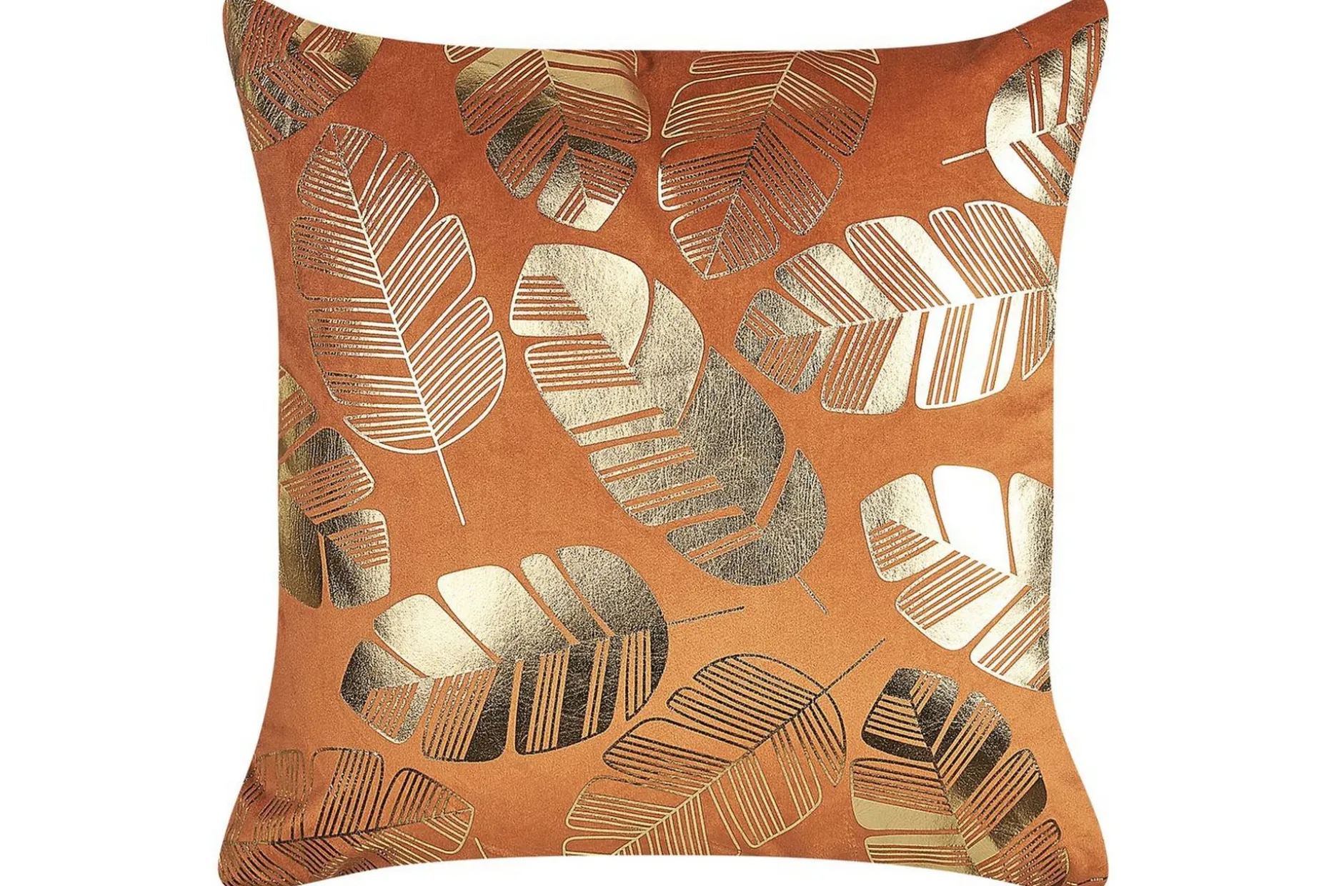 Prydnadskuddar Sunflower set om 2 Orange/guld