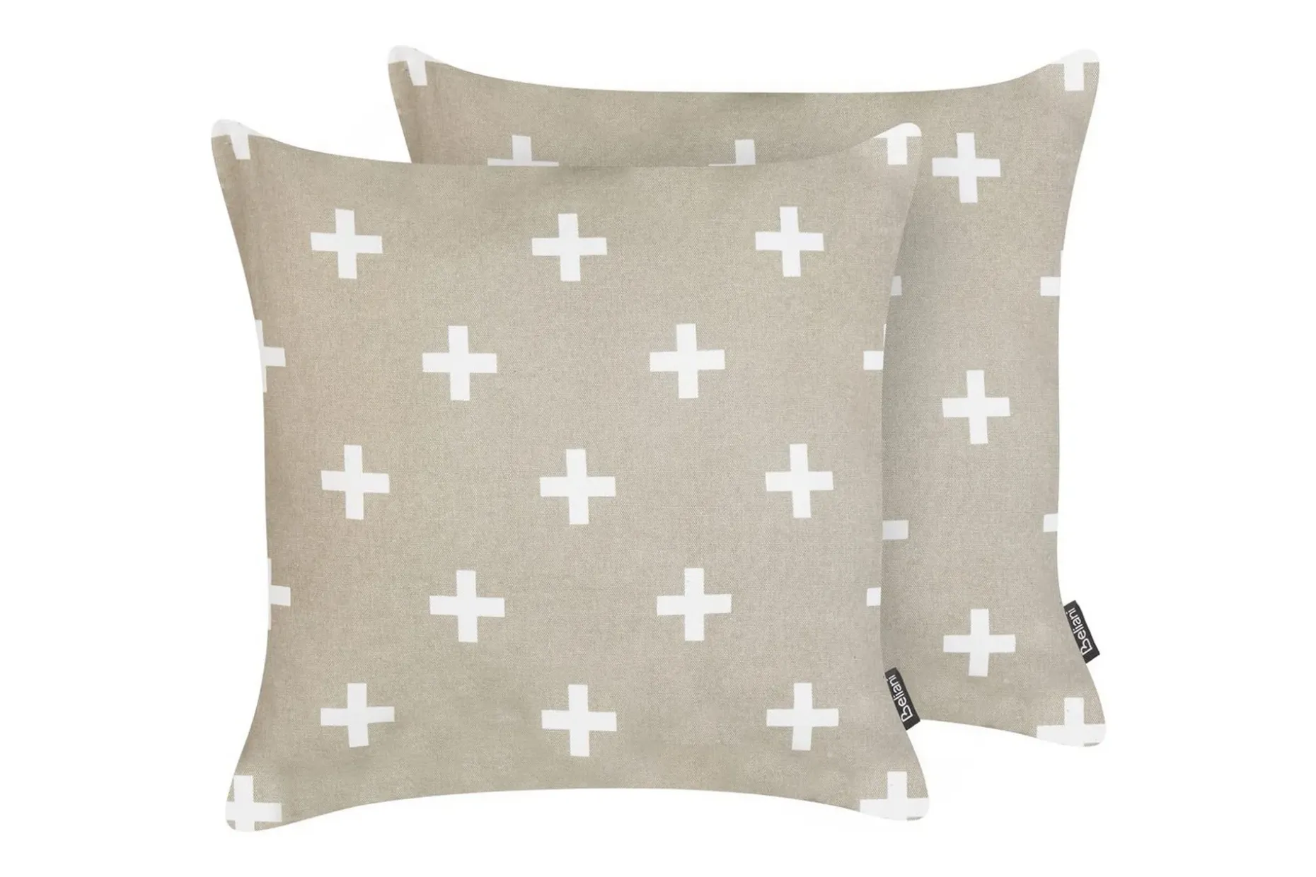 Prydnadskuddar Velleia set om 2 Beige/vit