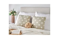 Prydnadskuddar Velleia set om 2 Beige/vit