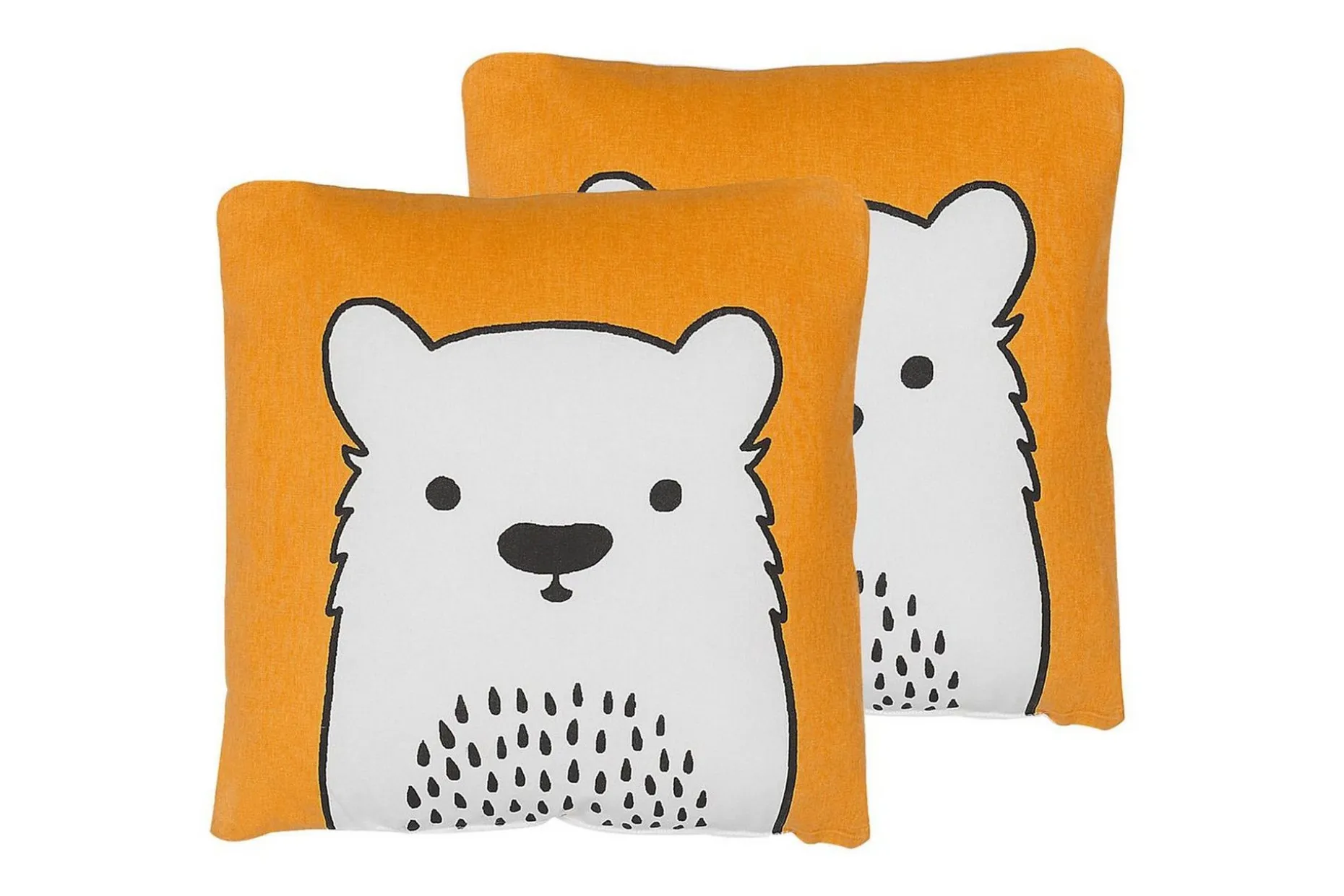 Prydnadskuddar Waranasi set om 2 Orange/Vit/Svart
