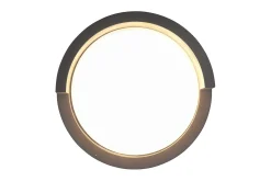 Puno LED vägglampa rund mattsvart