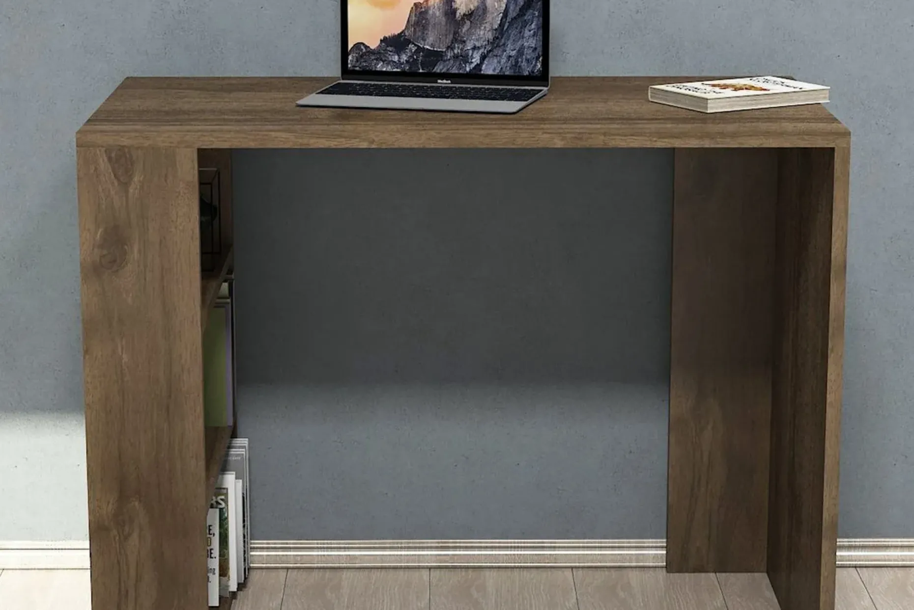 Puqa Design Skrivbord 90 cm med Förvaring Hyllor