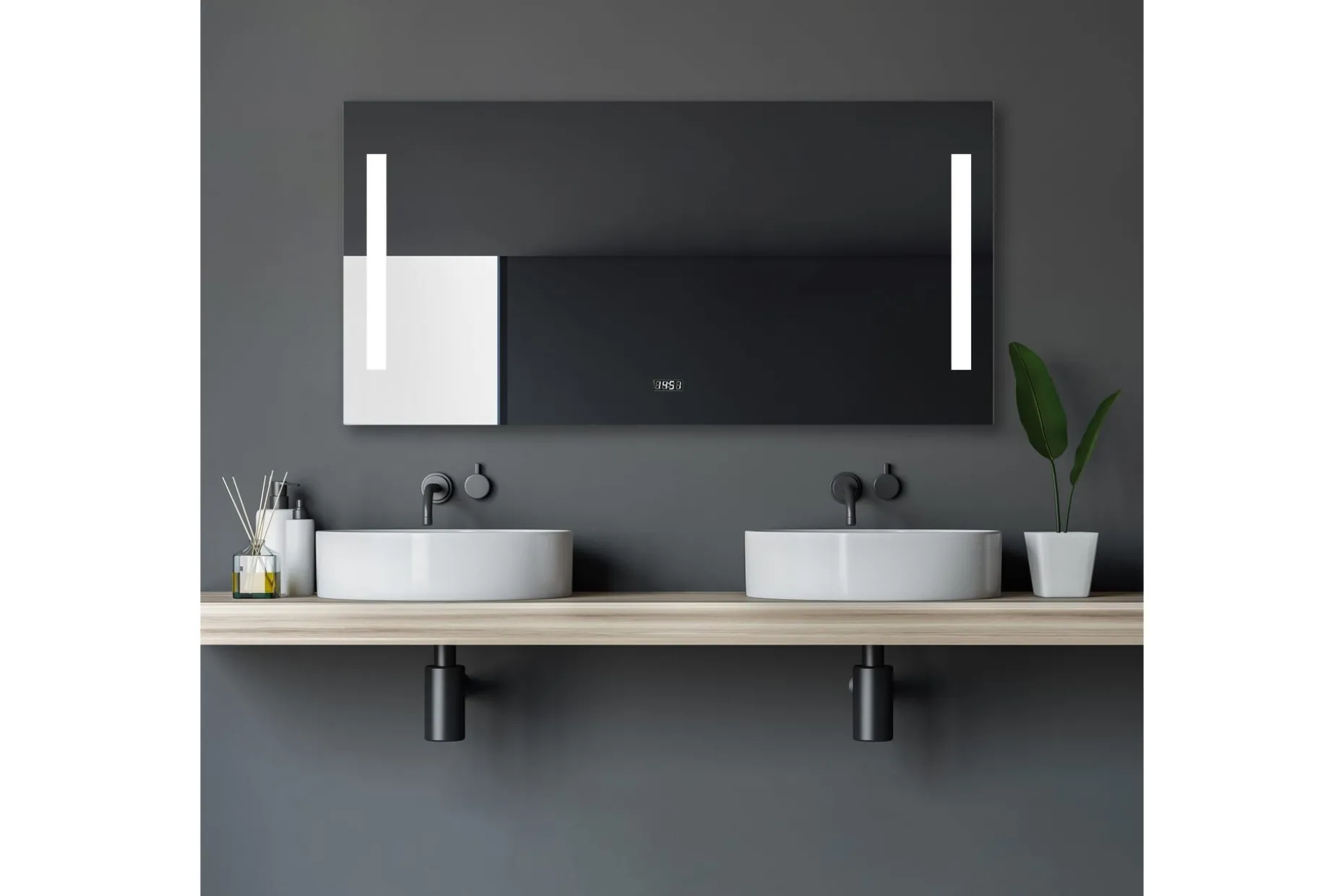 Purnuvara Badrumsspegel 120x60 cm LED-belysning