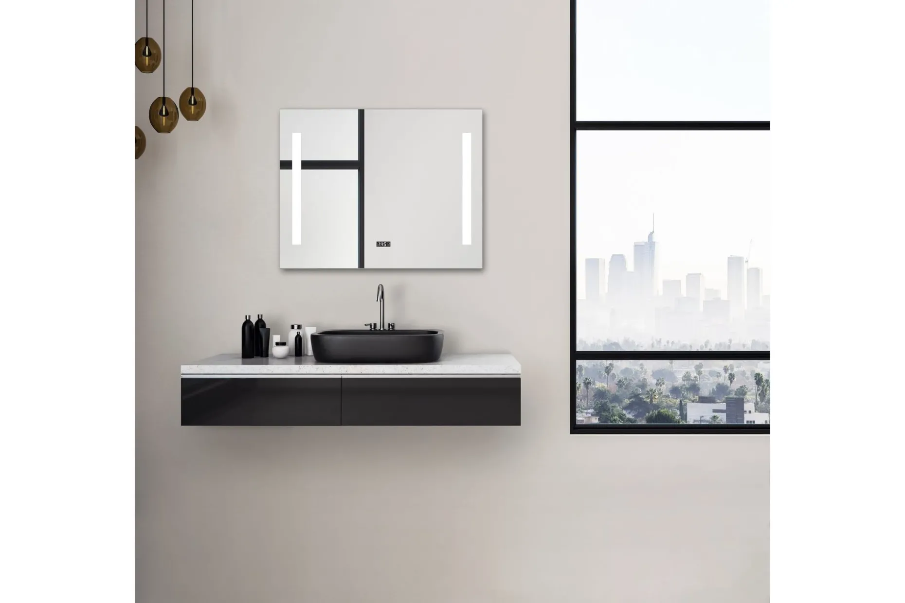 Purnuvara Badrumsspegel 80x60 cm LED-belysning