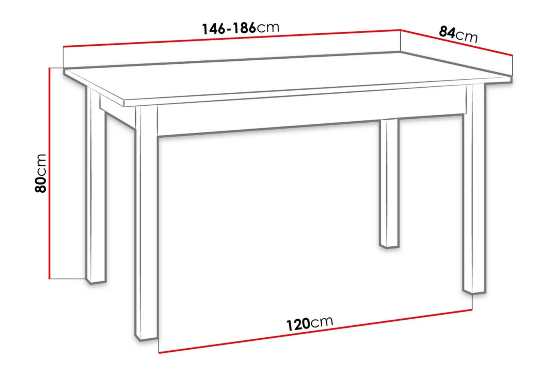Quant Bord 84x140 cm