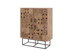 Quantum Solo Highboard 93x115 cm Svart/Brun