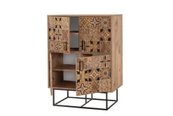Quantum Solo Highboard 93x115 cm Svart/Brun