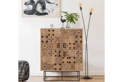Quantum Solo Highboard 93x115 cm Svart/Brun