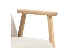 Reciclar Matstol i Bouclé med armstöd i ek trä