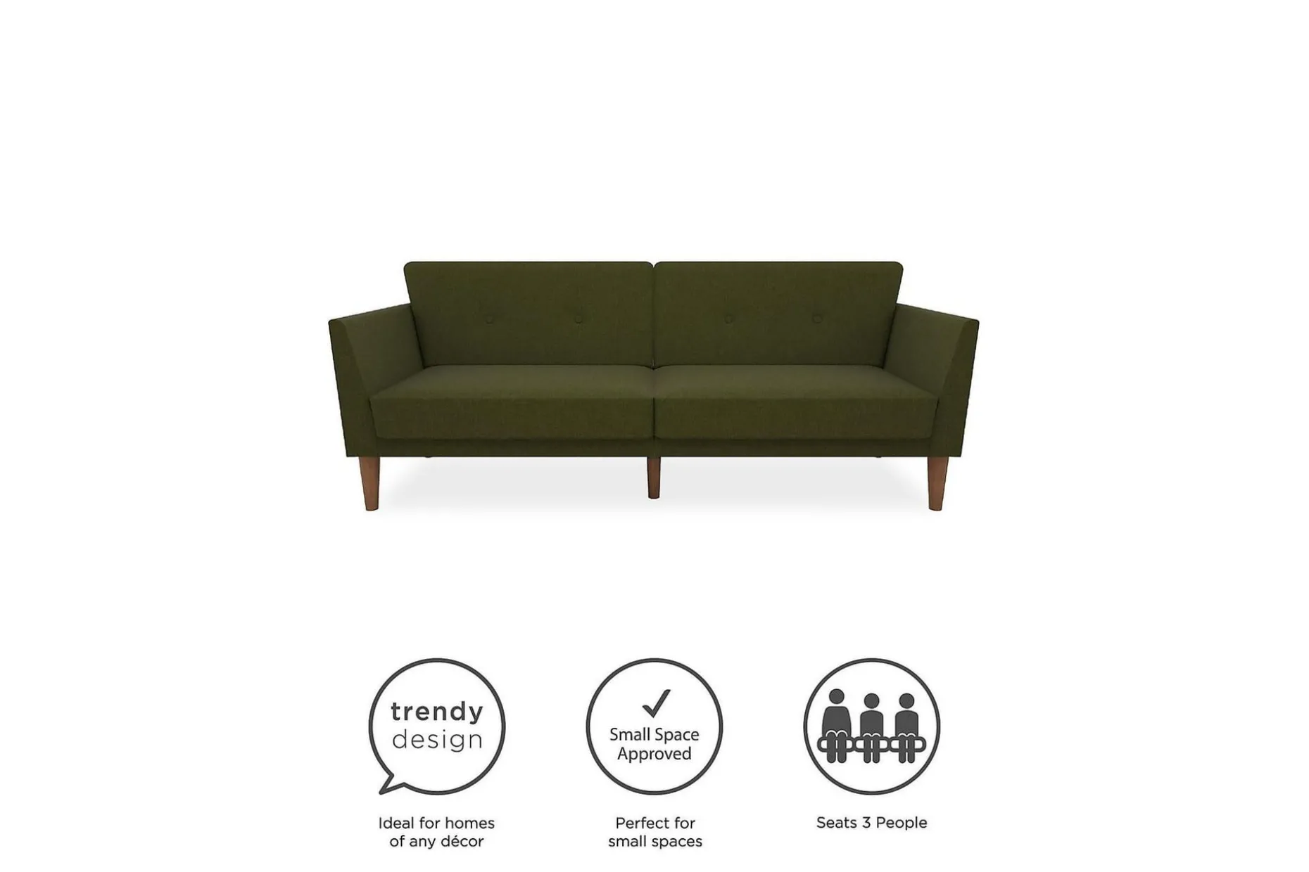 Regal 2-sits Bäddsoffa Grön