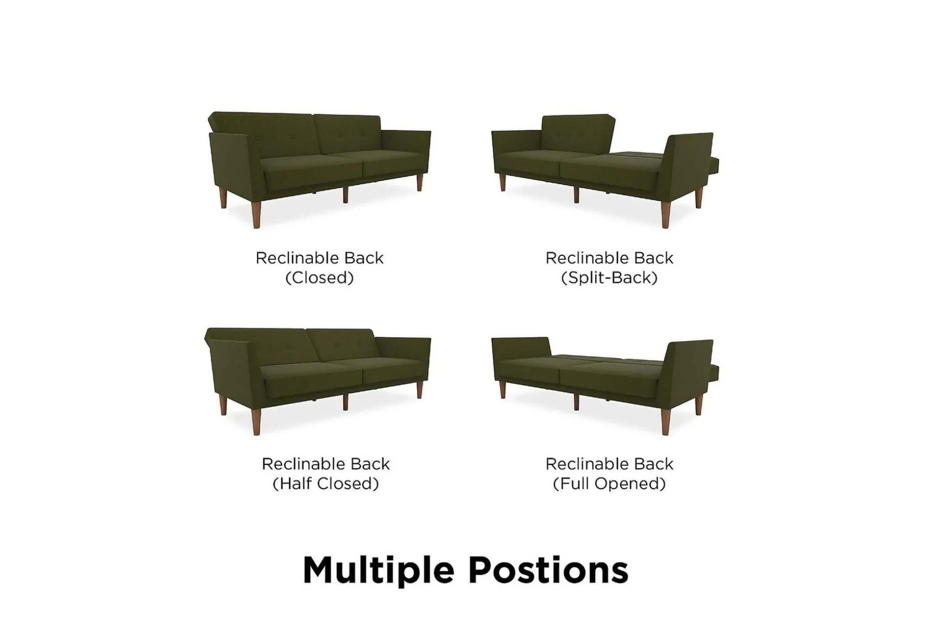 Regal 2-sits Bäddsoffa Grön