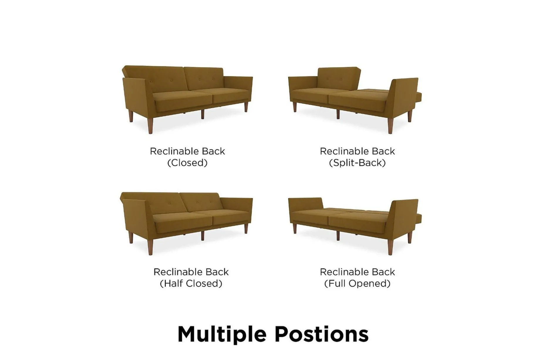 Regal 2-sits Bäddsoffa Gul