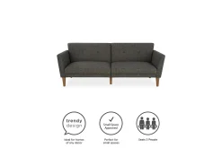 Regal 2-sits Bäddsoffa Mörkgrå