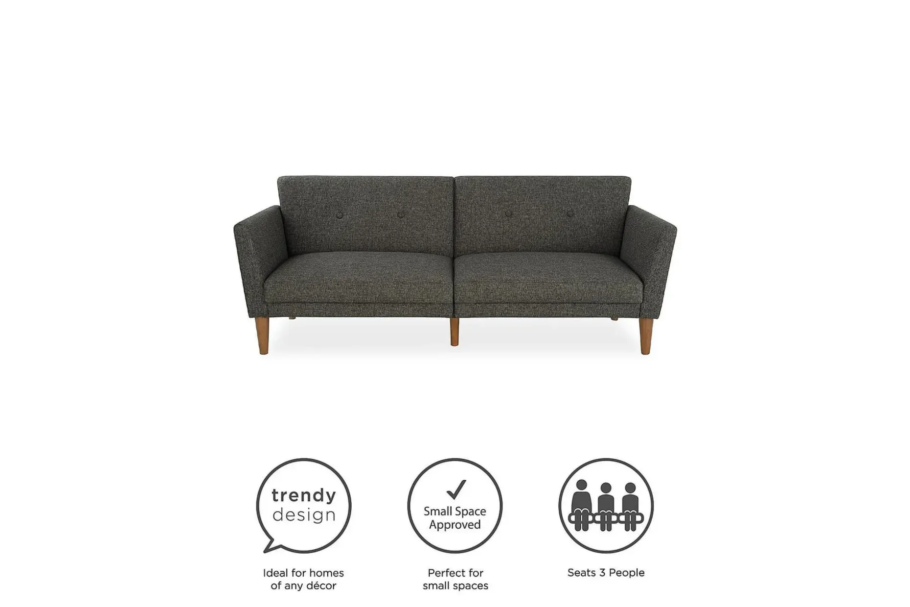 Regal 2-sits Bäddsoffa Mörkgrå