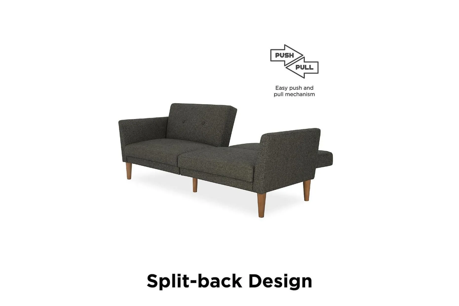 Regal 2-sits Bäddsoffa Mörkgrå