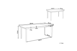 Rege Matbord 180 cm Hopfällbart